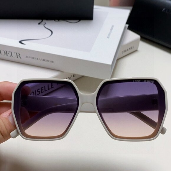 Modern YSL Cream Frame Gradient Shades